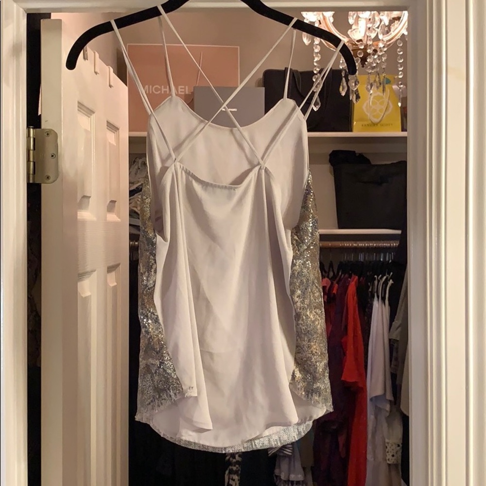 Astr Sequin Python Strappy Top - image 3